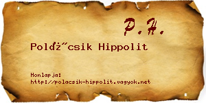 Polácsik Hippolit névjegykártya